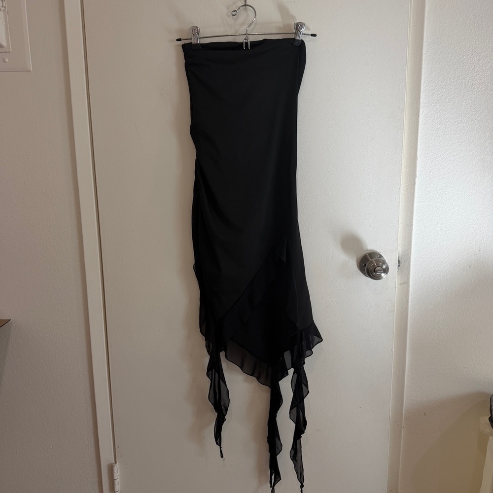 Elegant Black Asymmetrical Skirt